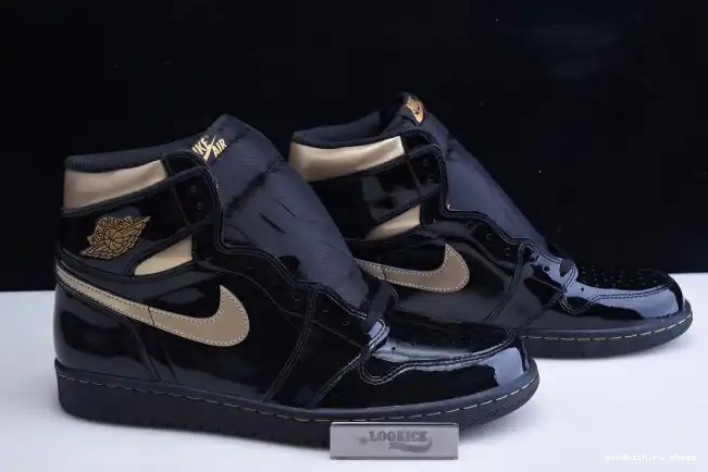 METALLIC RETRO HIGH BLACK 1 JORDAN (2020) GOLD AIR 555088-032 0427